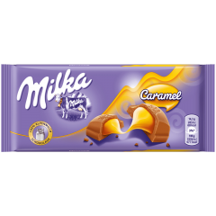 Milka Caramel-Creme Альпийский молочный шоколад с карамельной начинкой 100г