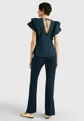 Tommy Hilfiger RUFFLED REGULAR FIT  Blouse desert sky Блуза REGULAR FIT С РЯБЯМИ небо пустыни