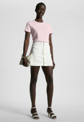 Tommy Hilfiger SIGNATURE FROSTED LOGO Print T-shirt classic pink heather SIGNATURE FROSTED LOGO Футболка с принтом классический розовый вереск