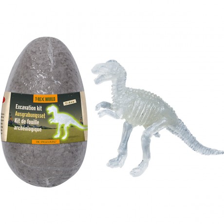 Die Spiegelburg Ausgrabungsset Figuren im Ei (nachtleuchtend) T-Rex W. Раскопки установили фигурки в яйце (серебристый) T-Rex W.