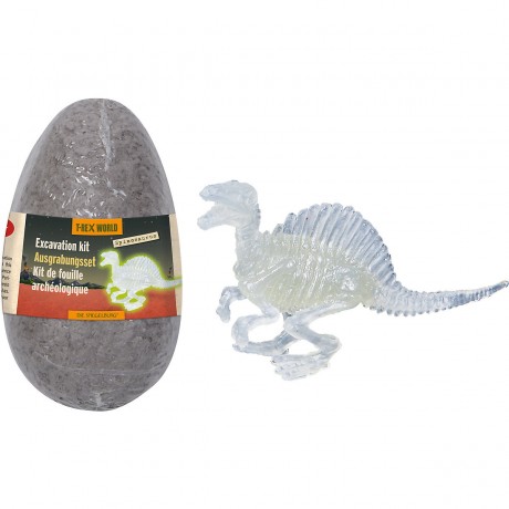 Die Spiegelburg Ausgrabungsset Figuren im Ei (nachtleuchtend) T-Rex W. Раскопки установили фигурки в яйце (серебристый) T-Rex W.