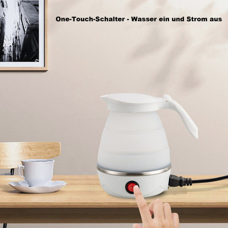 KULER KULER Wasserkocher Reise-Wasserkocher, Faltbarer Wasserkessel, Abnehmbares Netzkabel, abnehmbares Netzkabel zur einfachen Aufbewahrung Blau Дорожный чайник KULER Kettle, складной чайник, съемный шнур питания, съемный шнур питания для удобного хранен