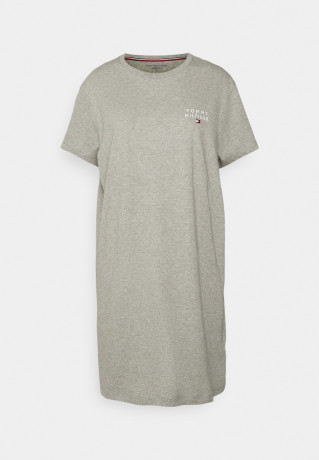 Tommy Hilfiger SHORT SLEEVE T-SHIRT DRESS Nightie light grey heather ПЛАТЬЕ-ФУТБОЛКА С КОРОТКИМ РУКАВОМ Nightie светло-серый вереск