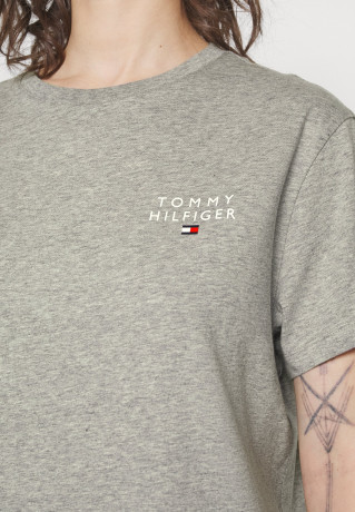 Tommy Hilfiger SHORT SLEEVE T-SHIRT DRESS Nightie light grey heather ПЛАТЬЕ-ФУТБОЛКА С КОРОТКИМ РУКАВОМ Nightie светло-серый вереск