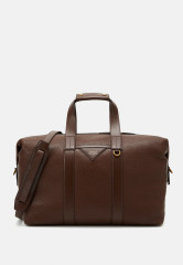 Tommy Hilfiger PREMIUM LEATHER DUFFLE UNISEX Weekend bag dark chestnut КОЖАНАЯ СУМКА PREMIUM UNISEX Сумка выходного дня темно-каштановый
