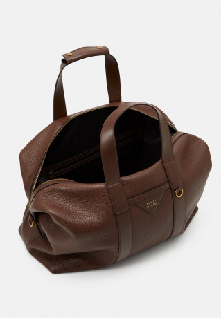 Tommy Hilfiger PREMIUM LEATHER DUFFLE UNISEX Weekend bag dark chestnut КОЖАНАЯ СУМКА PREMIUM UNISEX Сумка выходного дня темно-каштановый