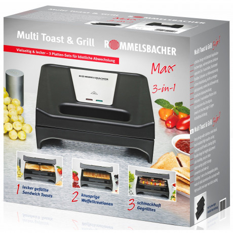 Rommelsbacher Rommelsbacher Sandwichmaker Rommelsbacher Multi Toast  Grill SWG 700 3-in-1  Сэндвичница Rommelsbacher Rommelsbacher Multi Toast Grill SWG 700 3-в-1