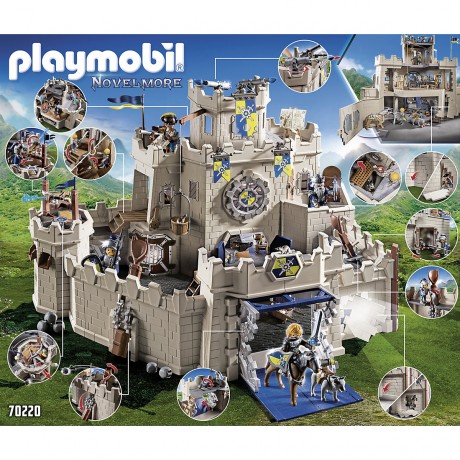 PLAYMOBIL 4er Set: 70220 Grosse Burg von Novelmore + 70391 Novelmore Mobile Katapultfestung + 70642 Novelmore Darios Zeppelin + 70671 3er Set Novelmore Ritter Набор из 4 предметов: 70220 Великий замок Новелмор + 70391 Крепость с мобильной катапультой Нове