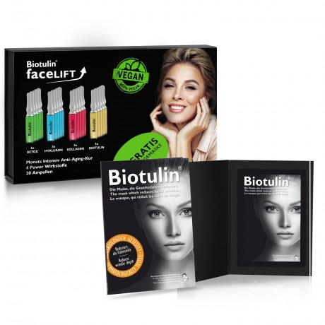 Biotulin faceLIFT, 20 x 1 ml Ampullen + Pflegemaske faceLIFT, 20 ампул по 1 мл + маска для ухода
