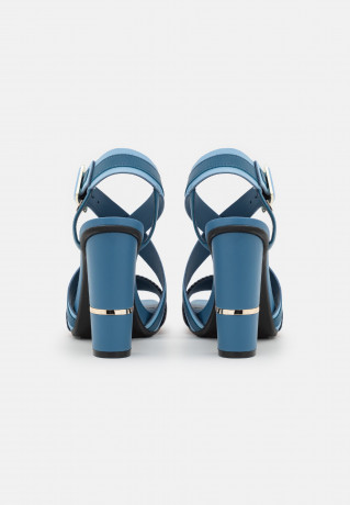 Tommy Hilfiger HARDWARE BLOCK COMBO High heeled sandals blue coast HARDWARE BLOCK COMBO Босоножки на высоком каблуке голубое побережье