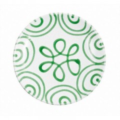 Gmundner Keramik Gmundner Keramik Grungeflammt Dessertteller / Fruhstucksteller Cup d: 20 cm / h: 2,6 cm Gmundner керамическая десертная тарелка с зеленым пламенем / тарелка для завтрака Чашка d: 20 см / высота: 2,6 см