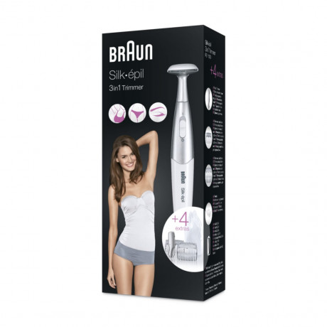 Braun Elektrischer Rasierer quot;Silk-epil Bikini Styler FG1100quot; in Weiss und Silber  Электробритва &quot;Silk-epil Bikini Styler FG1100&quot; в белом и серебристом