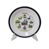 Декоративная тарелка винтажная Winterling Kirchenlamitz с изображением достопримечательностей г. Гамбург, 22 x 4 см, Германия, 1960-70гг.