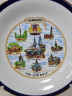 Декоративная тарелка винтажная Winterling Kirchenlamitz с изображением достопримечательностей г. Гамбург, 22 x 4 см, Германия, 1960-70гг.