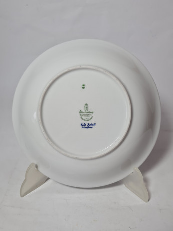 Декоративная тарелка винтажная Winterling Kirchenlamitz с изображением достопримечательностей г. Гамбург, 22 x 4 см, Германия, 1960-70гг.