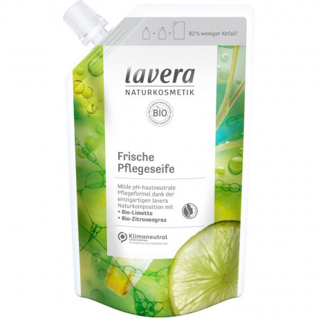 LAVERA FRISCHE PFLEGESEIFE Bio-Limette & Bio-Zitronengras 500ml, 500 ml, Лавера Жидкое мыло освежающее с цитрусовым ароматом, био-лайм и био-лемонграсс, 500 мл