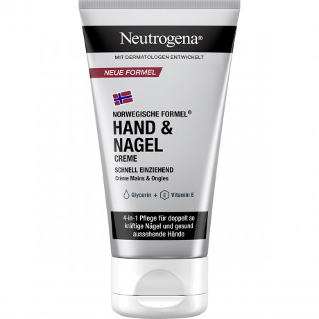 Neutrogena Hand & Nagel Creme, 75 ml, Neutrogena Крем для рук, ногтей и кутикулы с глицерином и витамином E, 75 мл