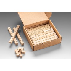 Wissner aktiv lernen Hunderterkastensatz naturfarben 10 x 10 cm (29 Teile) Стобокс-сет натуральный цвет 10 х 10 см (29 деталей)