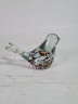 Фигурка винтажная Murano Glas "Птичка", прозрачное стекло с яркими вкраплениями, 8.5 см, Италия, 1960-70гг.
