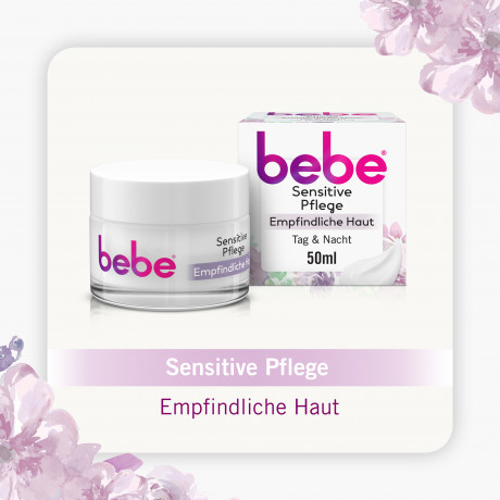 bebe sensitive Pflege Gesichtscreme, 50 ml, bebe крем для лица для чувствительной кожи с маслом ши без отдушки, 50 мл