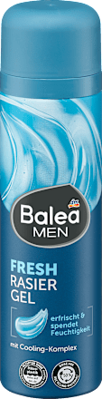 Balea MEN Rasiergel Fresh, 200 ml, Освежающий гель Fresh для бритья с охлаждающим ментолом, 200 мл