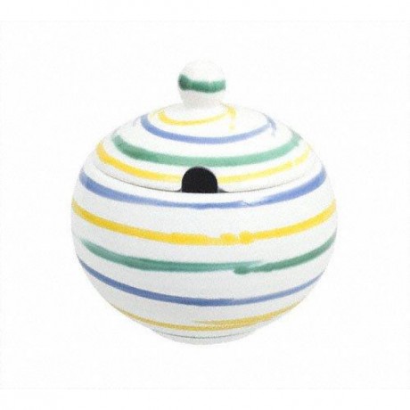Gmundner Keramik Gmundner Keramik Buntgeflammt Zuckerdose glatt mit Ausschnitt 10 cm Керамическая сахарница Gmundner с цветным пламенем, гладкая, с вырезом 10 см