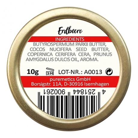 puremetics Lip Balm Erdbeere  Клубничный бальзам для губ