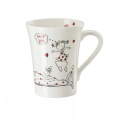 Hutschenreuther Hutschenreuther My Mug Collection Friends - 24/7 you Becher mit Henkel 0,40 L Hutschenreuther My Mug Collection Friends - Круглосуточная кружка с ручкой 0,40 л