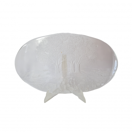 Studio Nova Sun Valley Стеклянное овальное блюдо "Деревья", 43 x 27 см, Германия, 1960-70гг.