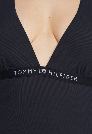 Tommy Hilfiger HALTER ONE PIECE Swimsuit Black КОМБИНЕЗОН HALTER Купальник Черный