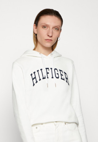 Tommy Hilfiger VARISTY HOODIE Hoodie ecru VARISTY HOODIE Толстовка с капюшоном экрю
