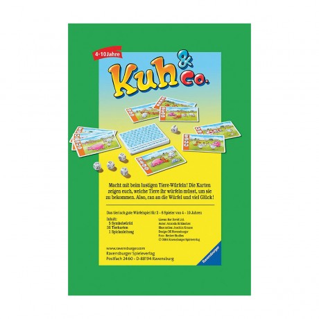Ravensburger Mitbringspiel Kuh Co. Возьмите с собой игру Cow Co.