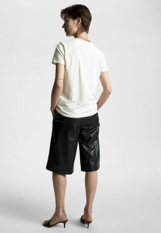 Tommy Hilfiger SIGNATURE FROSTED LOGO Print T-shirt white heather SIGNATURE FROSTED LOGO Футболка с принтом белый вереск