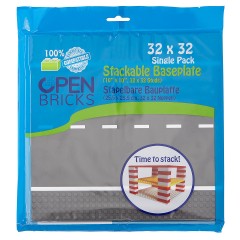 Open Bricks stapelbare Strassenplatte Platte 32x32 Noppen grau Gerade Штабелируемая дорожная плита 32x32 ручки серая прямая