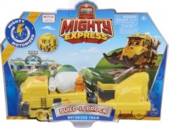 Spin Master Mighty Express Motorisierter Zug  Baut-es Bruno mit Guterwaggon Моторизованный поезд Mighty Express Build-it Bruno with Goods Car