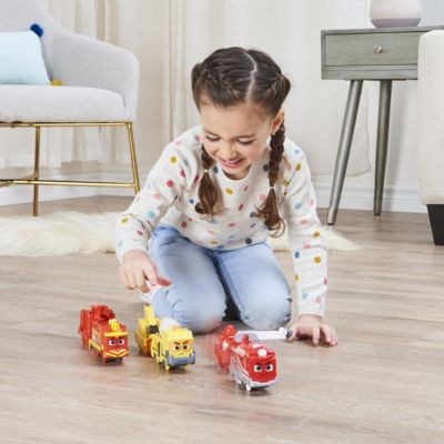 Spin Master Mighty Express Motorisierter Zug Baut-es Bruno mit Guterwaggon Моторизованный поезд Mighty Express Build-it Bruno with Goods Car
