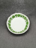 Блюдце винтажное Meissen, зеленый растительный декор, рифленый край, фарфор, 8 см, Германия, 1970-80гг.