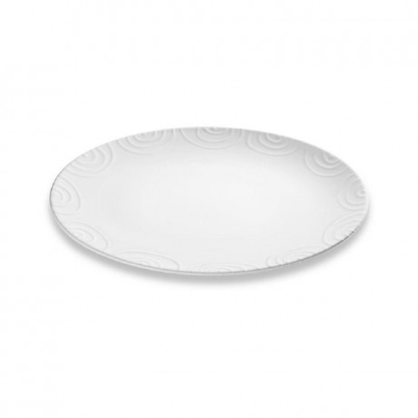 Gmundner Keramik Gmundner Keramik Weissgeflammt Platte oval 33 cm Gmundner Ceramics White Flame Тарелка овальная 33 см