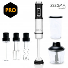 Zeegma Zeegma Stabmixer Handy-Chef, 1500,00 W, Set 5in1 Metallgehause 17 Stufen + Turbo TOP Edelstahl Погружной блендер Zeegma Handy-Chef, 1500,00 Вт, набор 5в1, металлический корпус 17 уровней + Turbo TOP