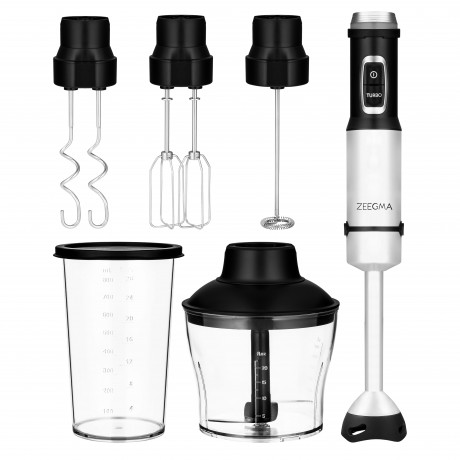 Zeegma Zeegma Stabmixer Handy-Chef, 1500,00 W, Set 5in1 Metallgehause 17 Stufen + Turbo TOP Edelstahl Погружной блендер Zeegma Handy-Chef, 1500,00 Вт, набор 5в1, металлический корпус 17 уровней + Turbo TOP