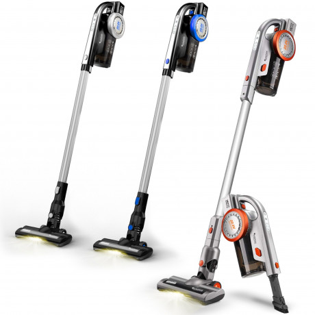 TurboTronic by Z-Line TurboTronic by Z-Line Akku-Hand-und Stielstaubsauger 8 kpa, 45 Min. Laufzeit, ultra-Leichtgewicht Boden Staubsauger, 120 W, beutellos, kabelloser Handsauger mit Wandhalterung, LIEFERUMFANG: Bodenduse inkl. LED-Licht, Fugenduse mit Pi