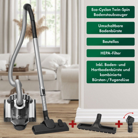 ProfiCare ProfiCare Bodenstaubsauger PC-BS 3110, 700 W, beutellos, Edelstahl-Teleskoprohr Канистровый пылесос ProfiCare PC-BS 3110, 700 Вт, без мешка, телескопическая трубка из нержавеющей стали