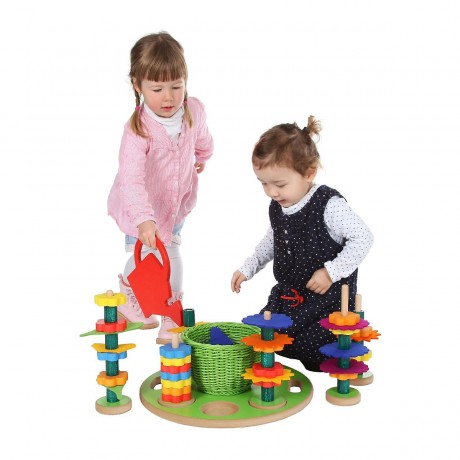 SINA®SPIELZEUG Holzspielzeug Garten Steckspiel Подключаемая игра в сад с деревянными игрушками