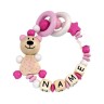 elefantasie Greifling Teddybar Sterne personalisiert mit Namen Игрушечный плюшевый батончик с цепляющими звездами