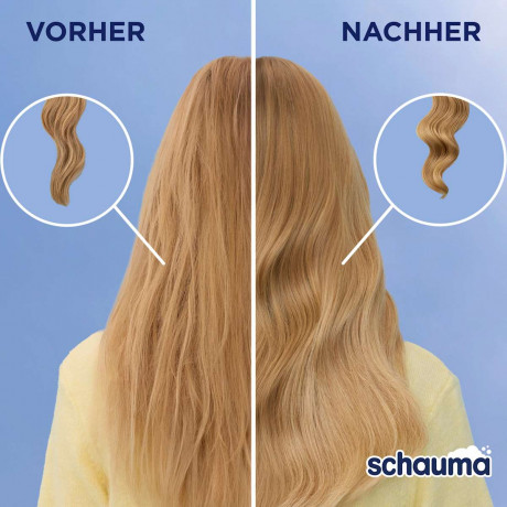 Schauma Shampoo Feuchtigkeit & Glanz, 400 ml, Schauma увлажняющий шампунь Feuchtigkeit & Glanz с рисовой водой и провитамином B5, 400 мл