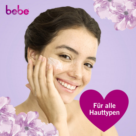 bebe verwoehnende Pflege Tag & Nacht, 50 ml, bebe крем для лица день и ночь для всех типов кожи с маслом ши и ароматом лунного цветка, 50 мл