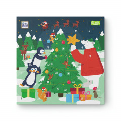 Ritter Sport Quadrat Adventskalender, шоколадный адвент-календарь Ritter Sport, 24 подарка, 8 вкусов, 347 г