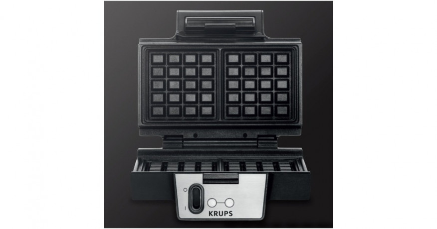 Krups Krups Waffeleisen FDK251 edelstahl/schwarz, 850 Watt edelstahl/schwarz Вафельница Krups FDK251 нержавеющая сталь/черный, 850 Вт