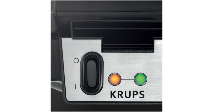 Krups Krups Waffeleisen FDK251 edelstahl/schwarz, 850 Watt edelstahl/schwarz Вафельница Krups FDK251 нержавеющая сталь/черный, 850 Вт