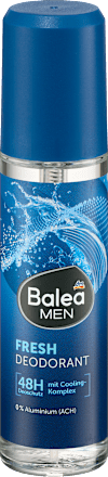 Balea MEN Deo Zerstaeuber Fresh, 75 ml, Дезодорант-спрей Fresh без солей алюминия с защитой до 48 часов, 75 мл